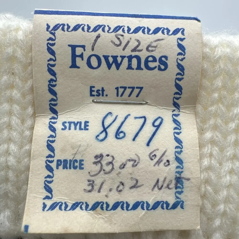 Vintage Green Fownes Women's Knit Gloves, Size- O/S